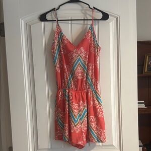 Coral Patterned Kids One Piece